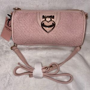 Juicy Couture Pink Clay Precious Moments Roll Bag Bow Mini Crossbody NWT